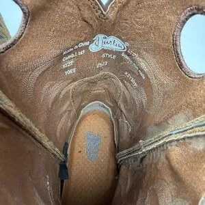 NWOT Justin Stampede Brown Leather Western Boots sz 10EE style 2523 (DZEPBW) Justin Boots | Shoes | Nwot Justin Stampede Brown Leather  main image 4